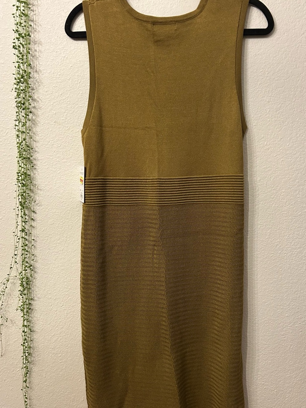 NWT Nine West Olive Knit Sleeveless Midi Dress - XL - Picture 2 of 3